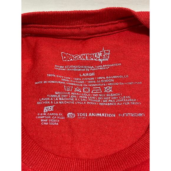 Dragon Ball Super Men Shirt Large Red Goku Super Saiyan God Graphic Anime Tee - Picture 4 of 9